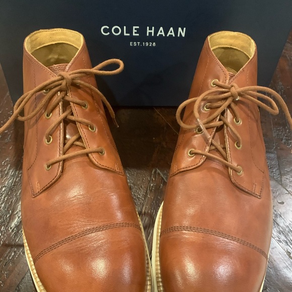 Cole Haan Men's Tan Leather Chukka Boots - Picture 4 of 5